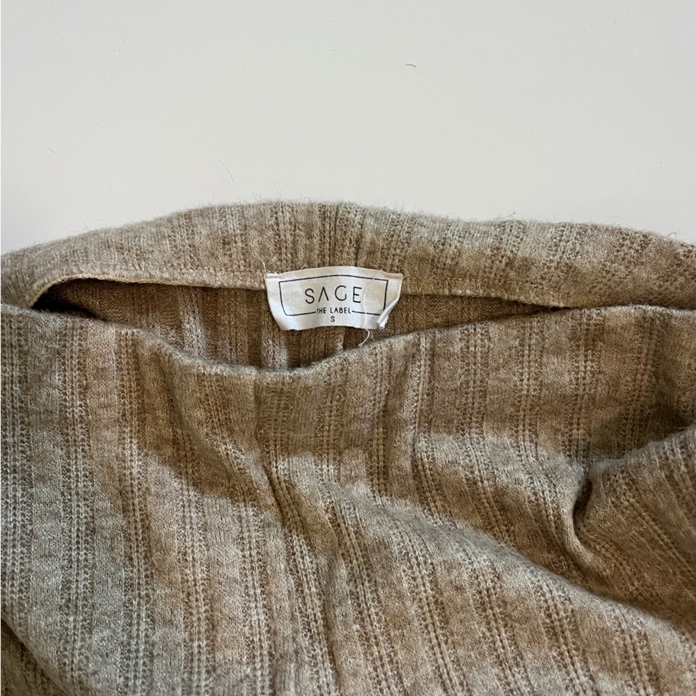 Sage The Label Ribbed Knit Pants Bootcut flare - Picture 5 of 5